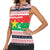 Christmas Burkina Faso Women Sleeveless Polo Shirt Reindeer Star Design - Wonder Print Shop