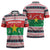 Christmas Burkina Faso Zipper Polo Shirt Reindeer Star Design - Wonder Print Shop