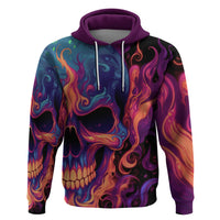 Colorful Fire Skull Hoodie I'm not rude i just have the balls to say what everyone else is Thingking - Wonder Print Shop