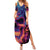 Colorful Fire Skull Summer Maxi Dress I'm not rude i just have the balls to say what everyone else is Thingking - Wonder Print Shop