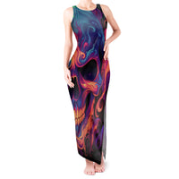 Colorful Fire Skull Tank Maxi Dress I'm not rude i just have the balls to say what everyone else is Thingking - Wonder Print Shop