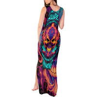 Colorful Fire Skull Tank Maxi Dress I'm not rude i just have the balls to say what everyone else is Thingking - Wonder Print Shop