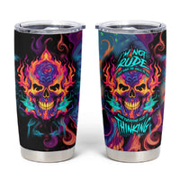 Colorful Fire Skull Tumbler Cup I'm not rude i just have the balls to say what everyone else is Thingking - Wonder Print Shop