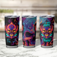 Colorful Fire Skull Tumbler Cup I'm not rude i just have the balls to say what everyone else is Thingking - Wonder Print Shop