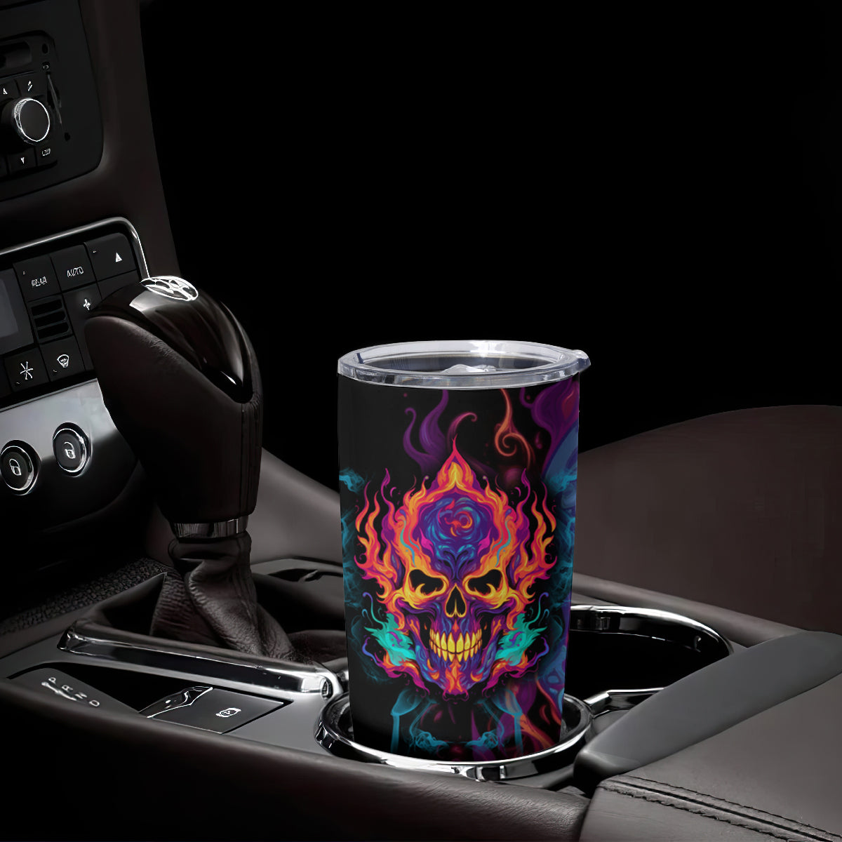 Colorful Fire Skull Tumbler Cup I'm not rude i just have the balls to say what everyone else is Thingking - Wonder Print Shop