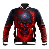 Horror Skull Baseball Jacket If Karma Doesn't Hit You Trust me I Will - Wonder Print Shop