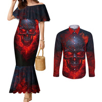 horror-skull-couples-matching-mermaid-dress-and-long-sleeve-button-shirts-if-karma-doesnt-hit-you-trust-me-i-will