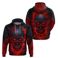 Horror Skull Hoodie If Karma Doesn't Hit You Trust me I Will - Wonder Print Shop