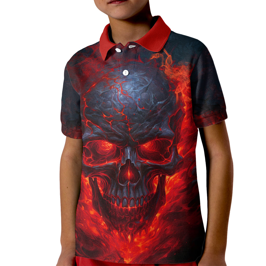 Horror Skull Kid Polo Shirt If Karma Doesn't Hit You Trust me I Will - Wonder Print Shop