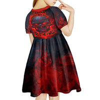 Horror Skull Kid Short Sleeve Dress If Karma Doesn't Hit You Trust me I Will - Wonder Print Shop