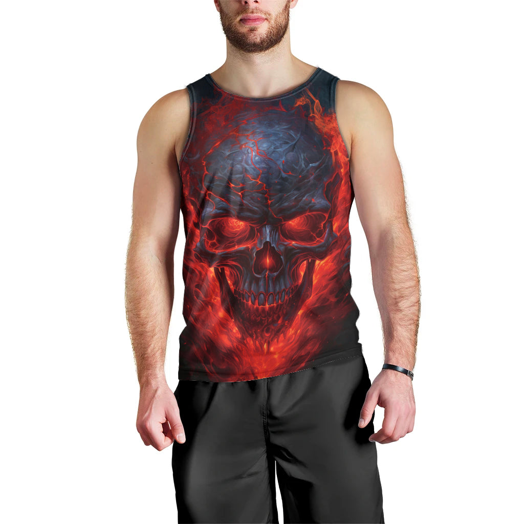 Horror Skull Men Tank Top If Karma Doesn't Hit You Trust me I Will - Wonder Print Shop
