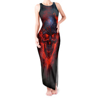 Horror Skull Tank Maxi Dress If Karma Doesn't Hit You Trust me I Will - Wonder Print Shop