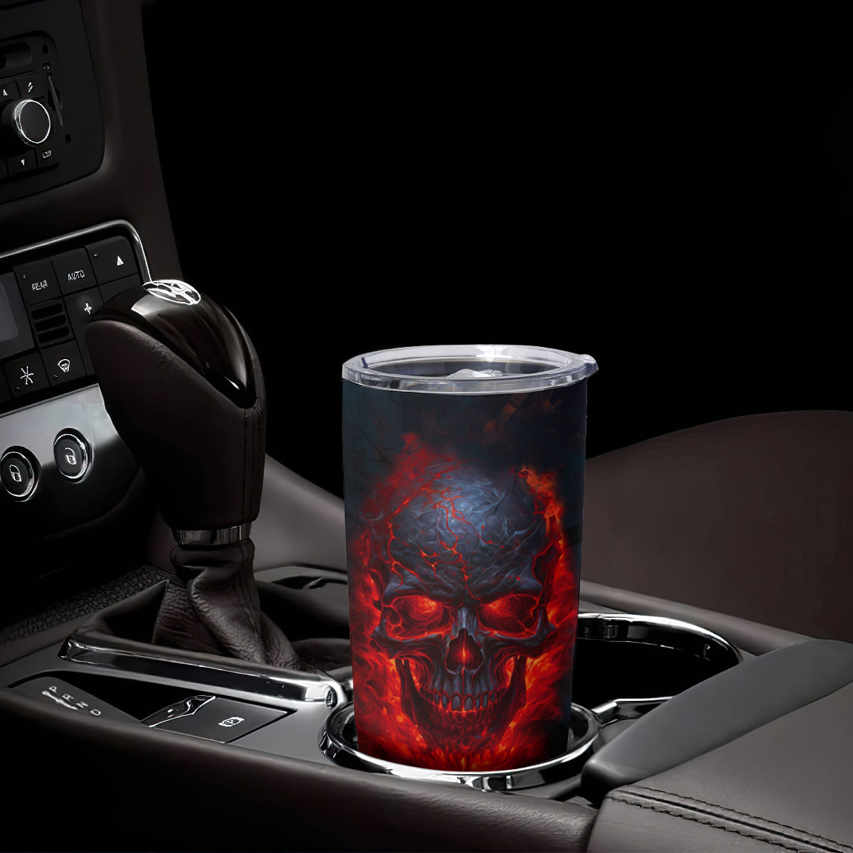 Horror Skull Tumbler Cup If Karma Doesn't Hit You Trust me I Will - Wonder Print Shop