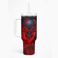 Horror Skull Tumbler With Handle If Karma Doesn't Hit You Trust me I Will - Wonder Print Shop