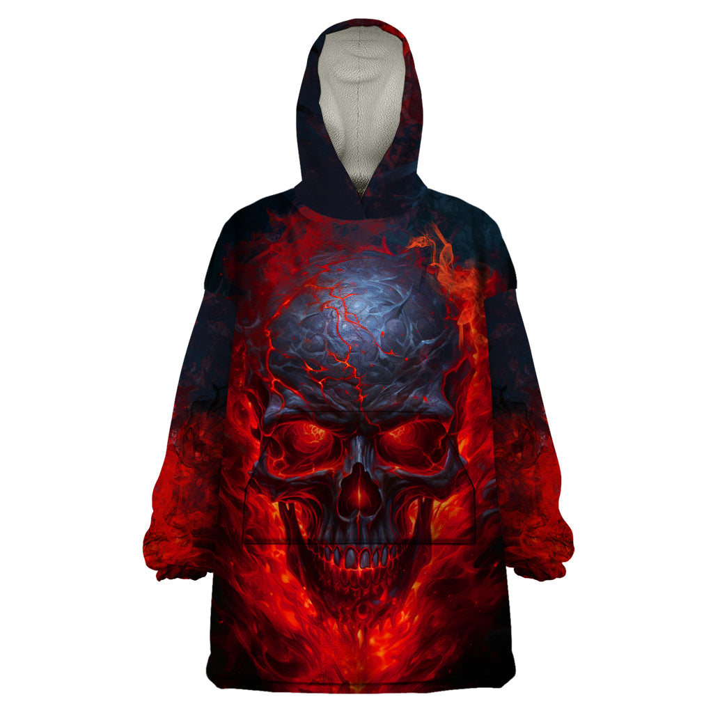 Horror Skull Wearable Blanket Hoodie If Karma Doesn't Hit You Trust me I Will - Wonder Print Shop