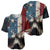 American Flag Skull Baseball Jersey I'm Not Anti - Social I'm Just Not User Friendly - Wonder Print Shop