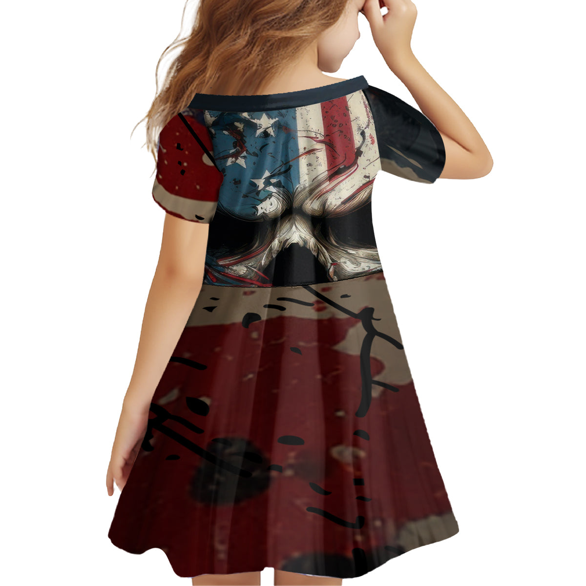 American Flag Skull Family Matching Tank Maxi Dress and Hawaiian Shirt I'm Not Anti - Social I'm Just Not User Friendly - Wonder Print Shop