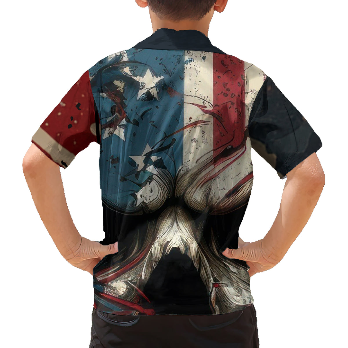 American Flag Skull Hawaiian Shirt I'm Not Anti - Social I'm Just Not User Friendly - Wonder Print Shop