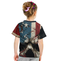 American Flag Skull Kid T Shirt I'm Not Anti - Social I'm Just Not User Friendly - Wonder Print Shop