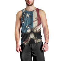 American Flag Skull Men Tank Top I'm Not Anti - Social I'm Just Not User Friendly - Wonder Print Shop