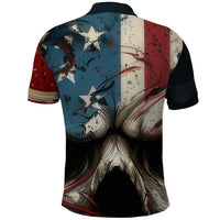 American Flag Skull Polo Shirt I'm Not Anti - Social I'm Just Not User Friendly - Wonder Print Shop