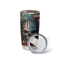 American Flag Skull Tumbler Cup I'm Not Anti - Social I'm Just Not User Friendly - Wonder Print Shop