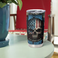 American Flag Skull Tumbler Cup I'm Not Anti - Social I'm Just Not User Friendly - Wonder Print Shop