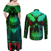 I Fing Hate These People Couples Matching Off Shoulder Maxi Dress and Long Sleeve Button Shirts - Wonder Print Shop