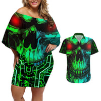 I Fing Hate These People Couples Matching Off Shoulder Short Dress and Hawaiian Shirt - Wonder Print Shop