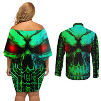 I Fing Hate These People Couples Matching Off Shoulder Short Dress and Long Sleeve Button Shirts - Wonder Print Shop