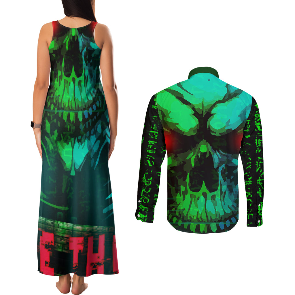 I Fing Hate These People Couples Matching Tank Maxi Dress and Long Sleeve Button Shirts - Wonder Print Shop