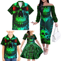 I Fing Hate These People Family Matching Off Shoulder Long Sleeve Dress and Hawaiian Shirt - Wonder Print Shop