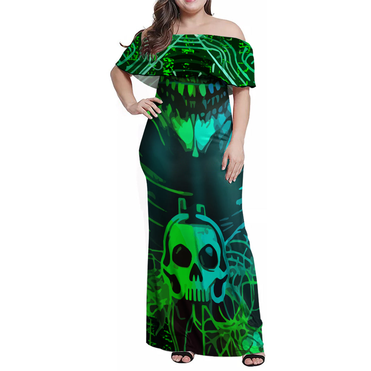 I Fing Hate These People Family Matching Off Shoulder Maxi Dress and Hawaiian Shirt - Wonder Print Shop