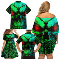 I Fing Hate These People Family Matching Off Shoulder Short Dress and Hawaiian Shirt - Wonder Print Shop