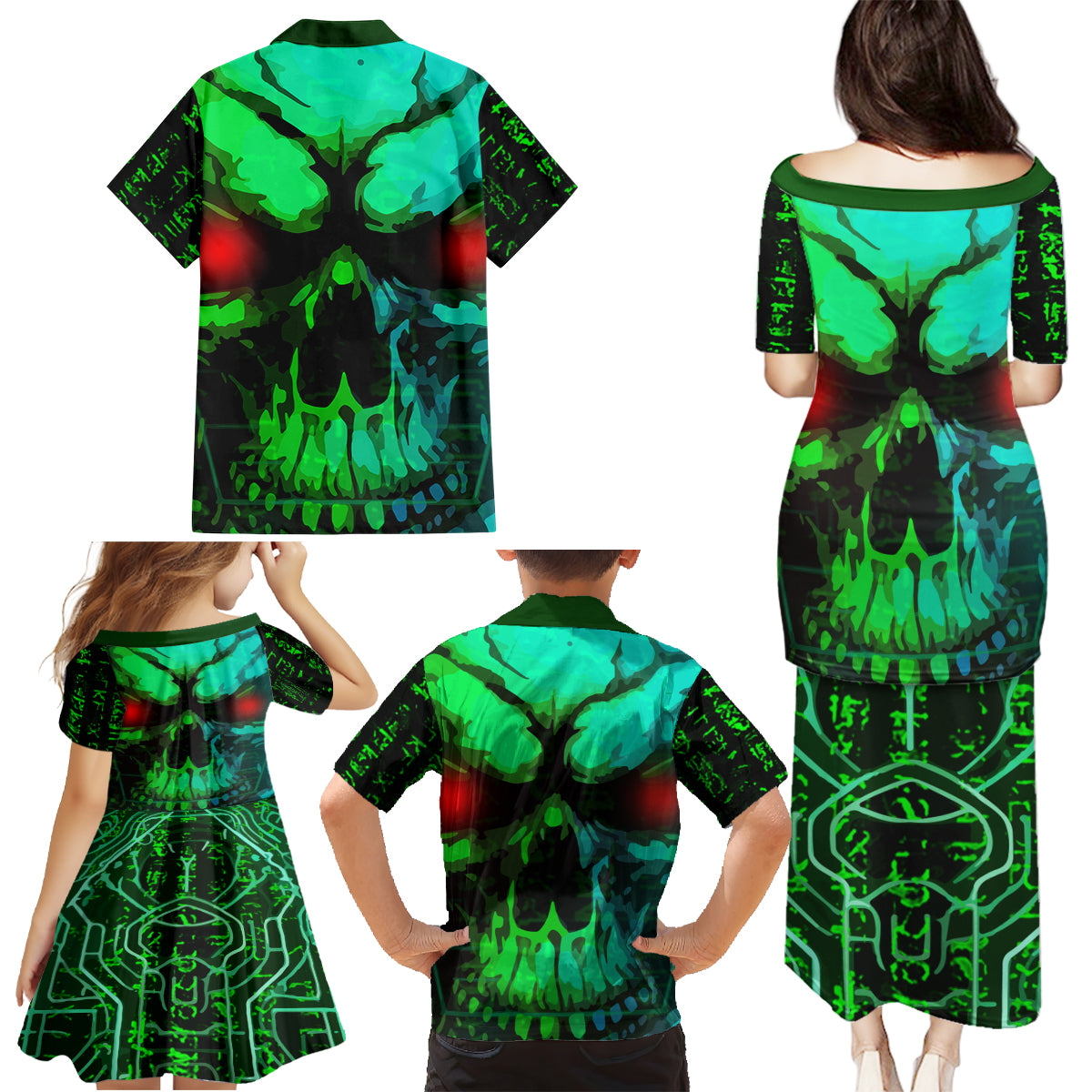 I Fing Hate These People Family Matching Puletasi Dress and Hawaiian Shirt - Wonder Print Shop