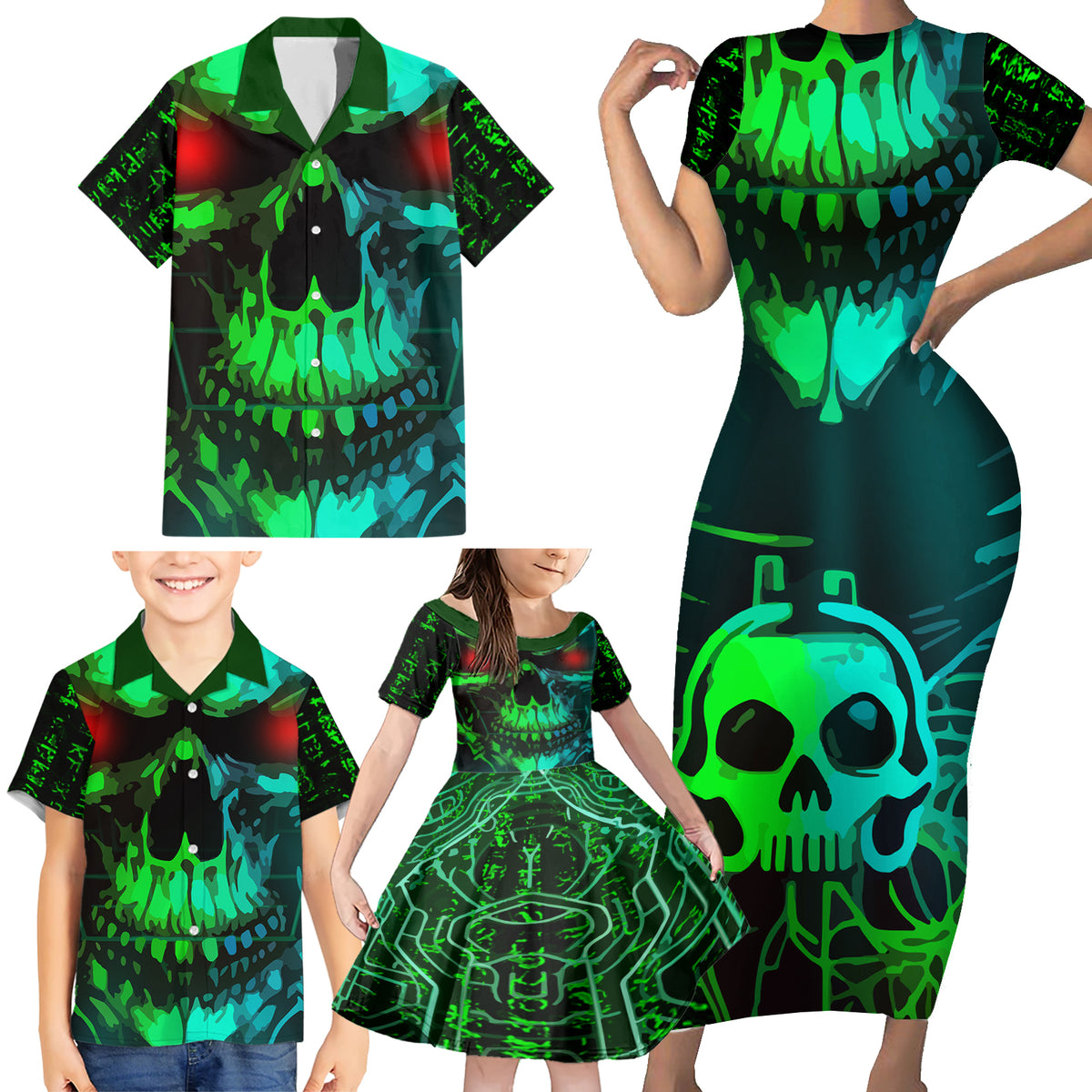 I Fing Hate These People Family Matching Short Sleeve Bodycon Dress and Hawaiian Shirt - Wonder Print Shop