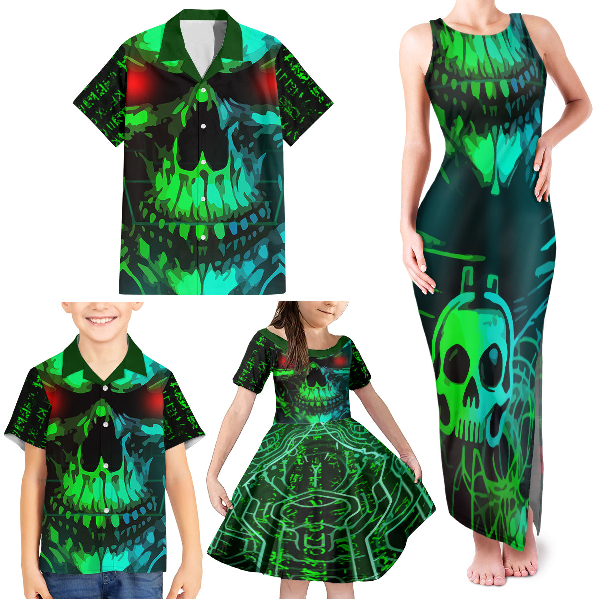 I Fing Hate These People Family Matching Tank Maxi Dress and Hawaiian Shirt - Wonder Print Shop