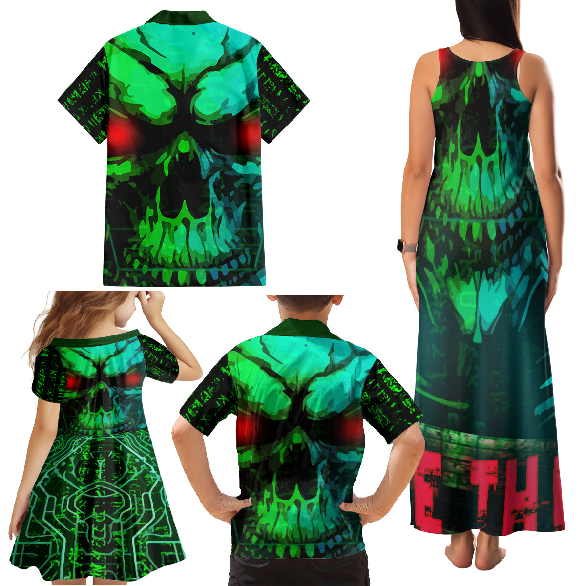 I Fing Hate These People Family Matching Tank Maxi Dress and Hawaiian Shirt - Wonder Print Shop