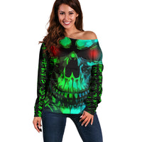 I Fing Hate These People Off Shoulder Sweater - Wonder Print Shop