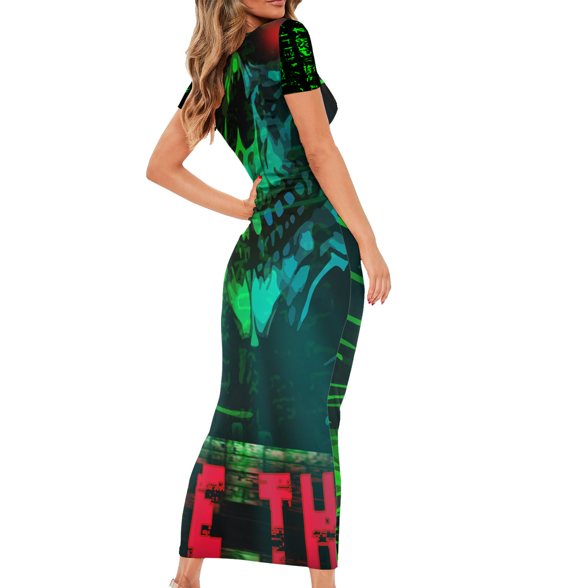 I Fing Hate These People Short Sleeve Bodycon Dress - Wonder Print Shop