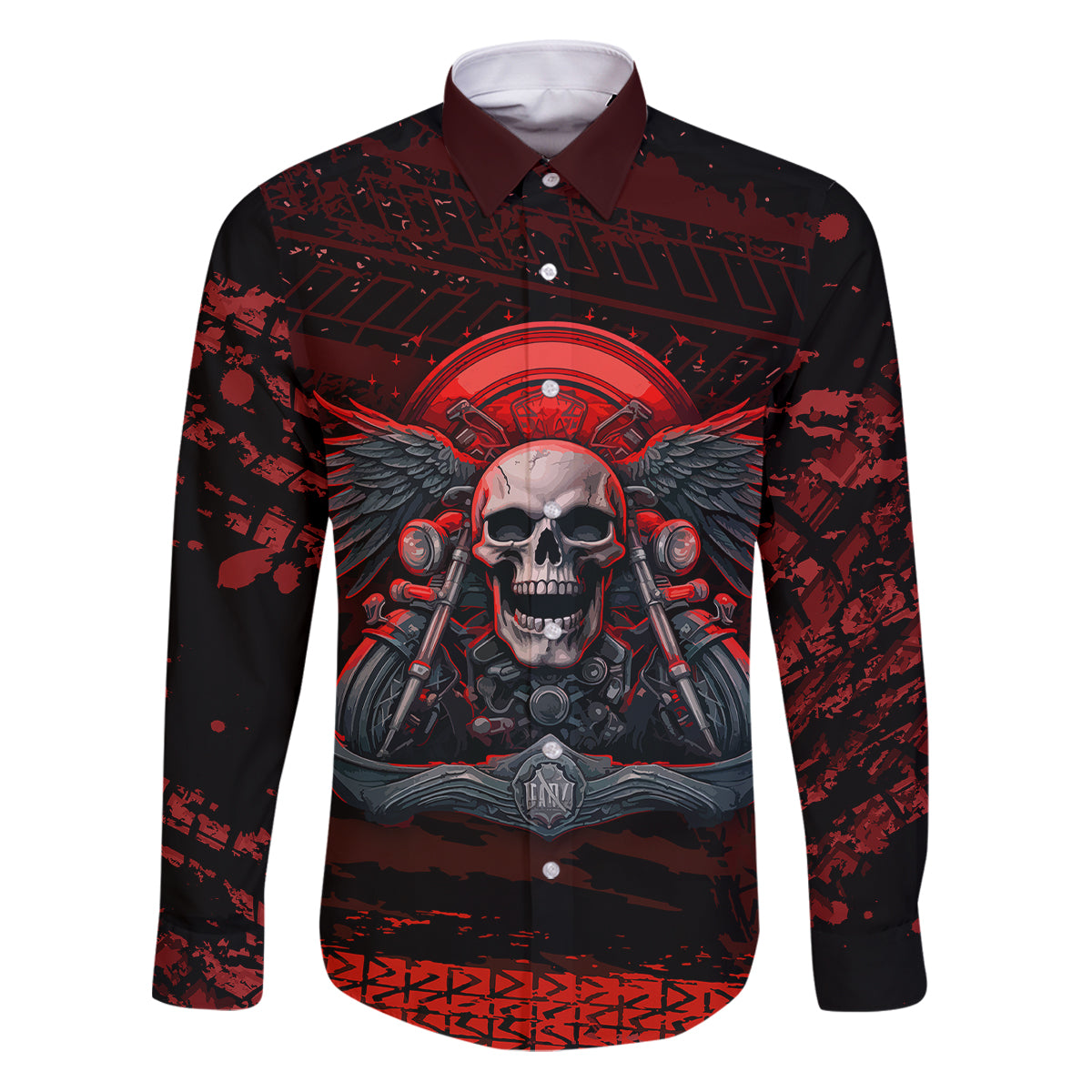 Skull Biker Family Matching Puletasi Dress and Hawaiian Shirt Legend Never Die - Wonder Print Shop