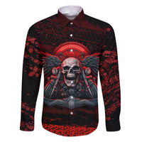 Skull Biker Family Matching Puletasi Dress and Hawaiian Shirt Legend Never Die - Wonder Print Shop