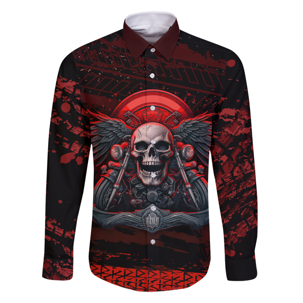 Skull Biker Family Matching Short Sleeve Bodycon Dress and Hawaiian Shirt Legend Never Die - Wonder Print Shop