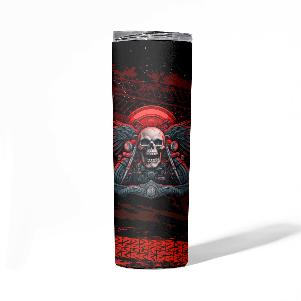Skull Biker Skinny Tumbler Legend Never Die - Wonder Print Shop