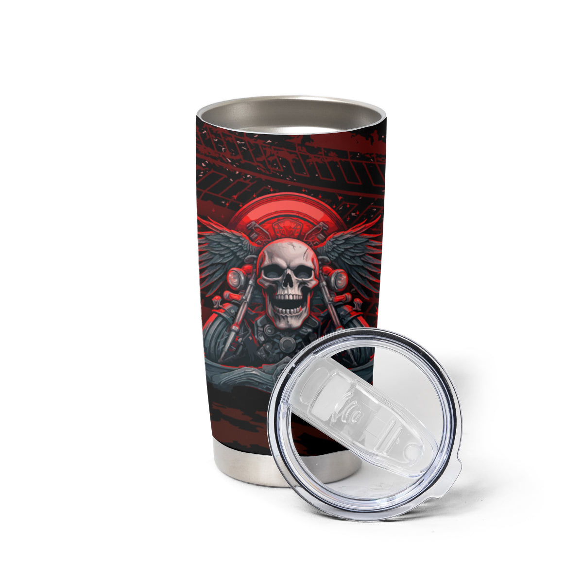 Skull Biker Tumbler Cup Legend Never Die - Wonder Print Shop