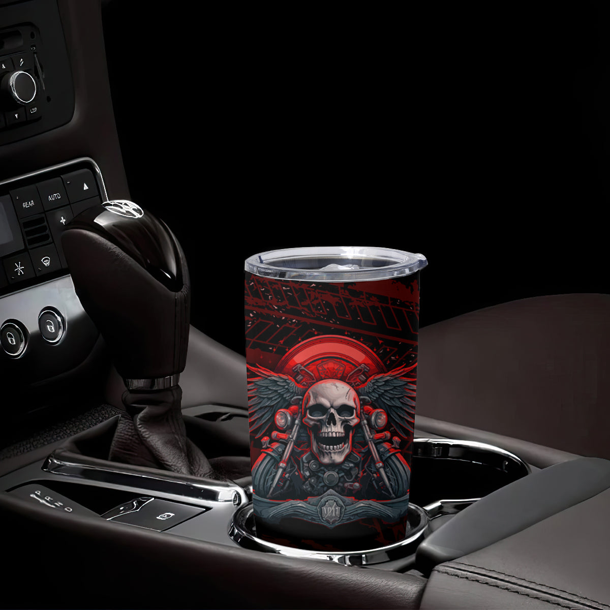Skull Biker Tumbler Cup Legend Never Die - Wonder Print Shop