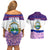 Costa Rica Christmas Couples Matching Off Shoulder Short Dress and Hawaiian Shirt with Santa Claus Pink Orchid Tree National Emblem and Festive Pattern Design - Wonder Print Shop