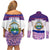 Costa Rica Christmas Couples Matching Off Shoulder Short Dress and Long Sleeve Button Shirt with Santa Claus Pink Orchid Tree National Emblem and Festive Pattern Design - Wonder Print Shop