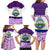 Costa Rica Christmas Family Matching Long Sleeve Bodycon Dress and Hawaiian Shirt with Santa Claus Pink Orchid Tree National Emblem and Festive Pattern Design - Wonder Print Shop