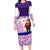 Costa Rica Christmas Family Matching Long Sleeve Bodycon Dress and Hawaiian Shirt with Santa Claus Pink Orchid Tree National Emblem and Festive Pattern Design - Wonder Print Shop
